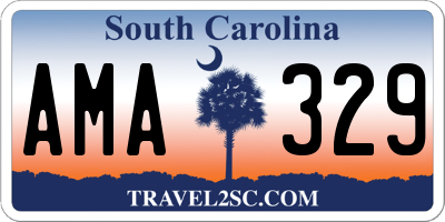 SC license plate AMA329