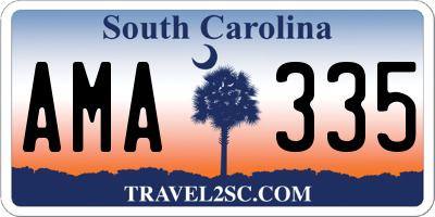 SC license plate AMA335