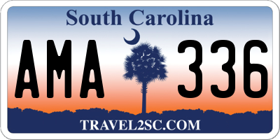 SC license plate AMA336