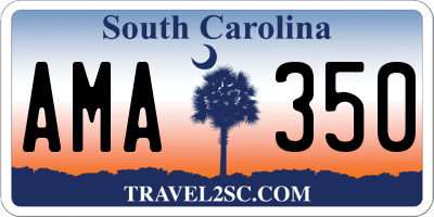 SC license plate AMA350