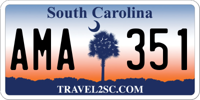 SC license plate AMA351