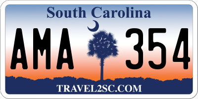 SC license plate AMA354