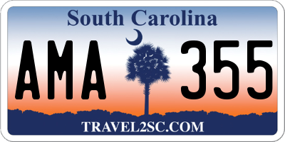 SC license plate AMA355