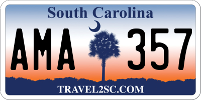 SC license plate AMA357