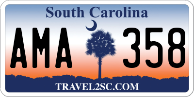 SC license plate AMA358