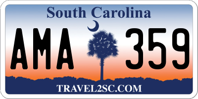 SC license plate AMA359