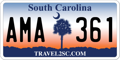 SC license plate AMA361