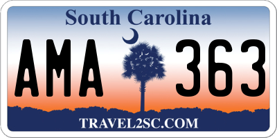 SC license plate AMA363