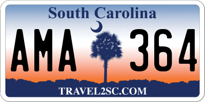 SC license plate AMA364