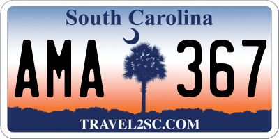 SC license plate AMA367