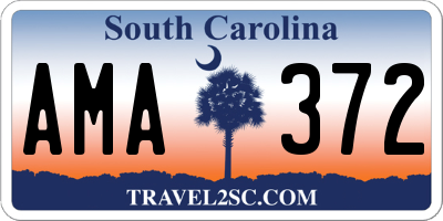 SC license plate AMA372