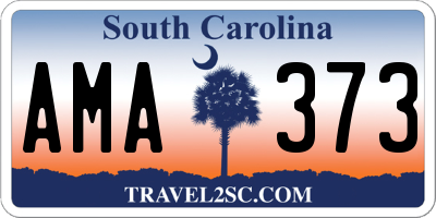 SC license plate AMA373