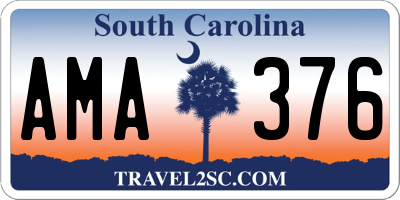 SC license plate AMA376