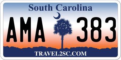 SC license plate AMA383