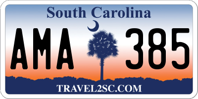 SC license plate AMA385