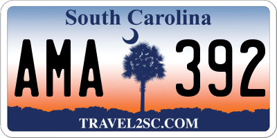 SC license plate AMA392