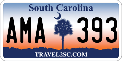 SC license plate AMA393