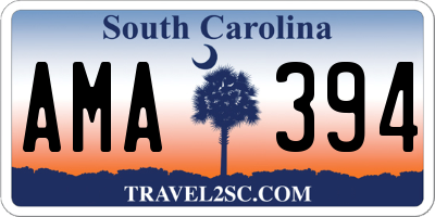 SC license plate AMA394