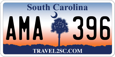 SC license plate AMA396