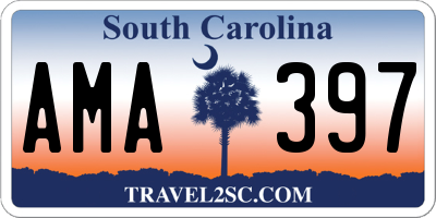 SC license plate AMA397