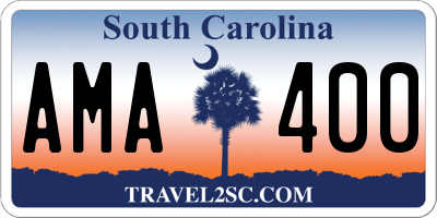 SC license plate AMA400