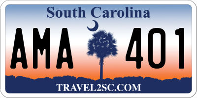 SC license plate AMA401