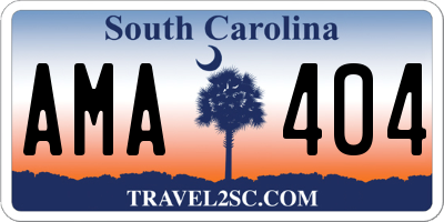 SC license plate AMA404