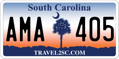 SC license plate AMA405