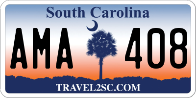 SC license plate AMA408