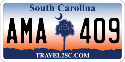 SC license plate AMA409