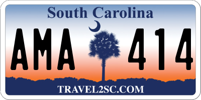 SC license plate AMA414