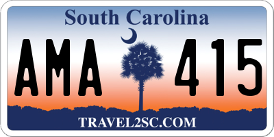 SC license plate AMA415