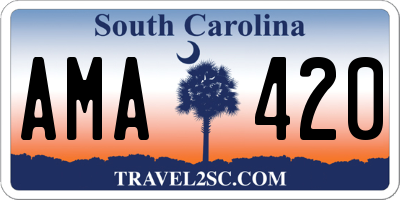 SC license plate AMA420
