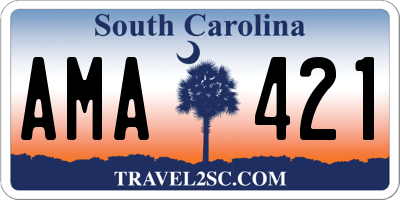 SC license plate AMA421