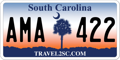 SC license plate AMA422