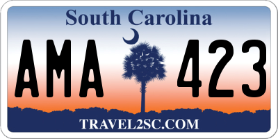 SC license plate AMA423