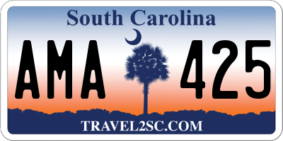 SC license plate AMA425