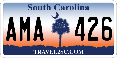 SC license plate AMA426