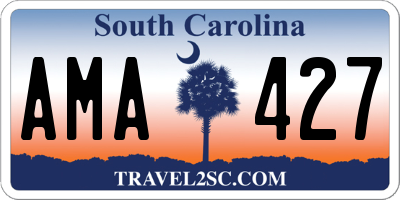SC license plate AMA427