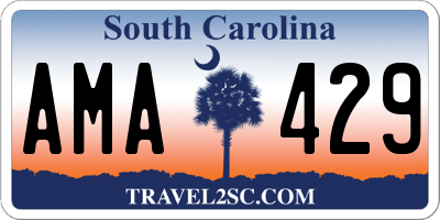 SC license plate AMA429