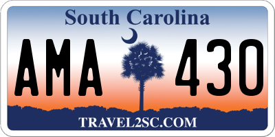SC license plate AMA430