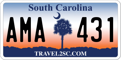 SC license plate AMA431