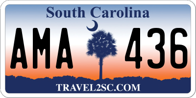 SC license plate AMA436
