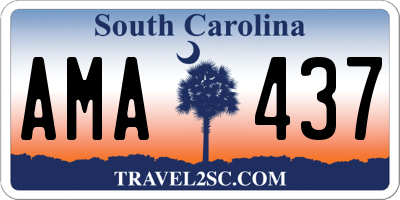 SC license plate AMA437
