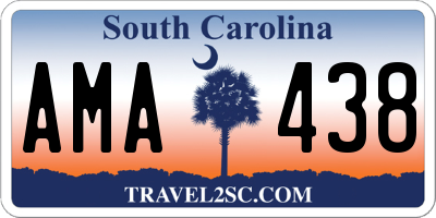 SC license plate AMA438