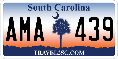 SC license plate AMA439
