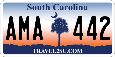 SC license plate AMA442
