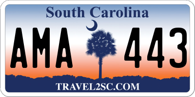 SC license plate AMA443