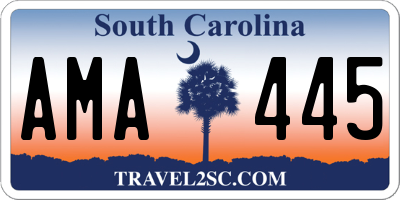 SC license plate AMA445