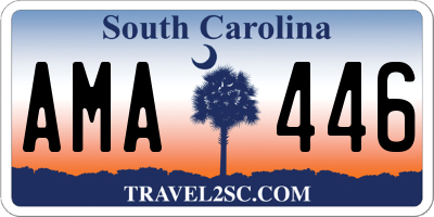 SC license plate AMA446